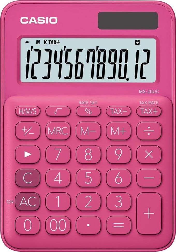 Casio MS-20UC-RD calculator Desktop Basic Rood