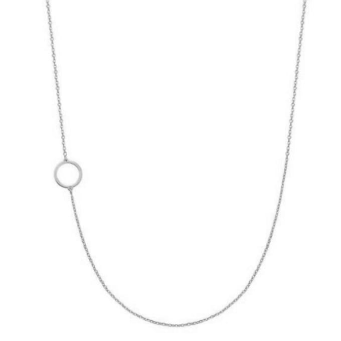 Ketting cirkel (AG925) zilverkleurig