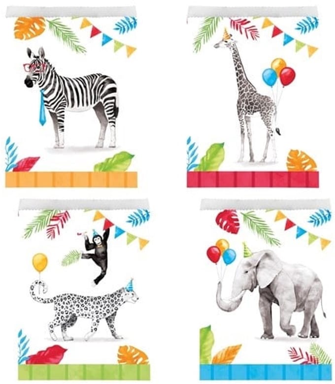 Uitdeelzakjes Party Animals (8st)
