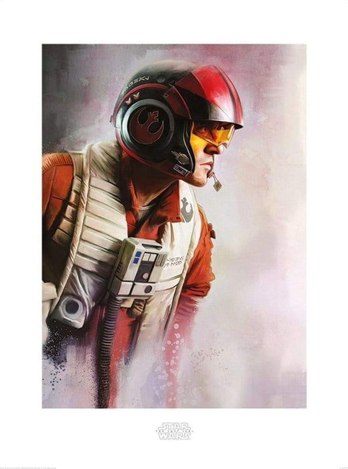 Kunstdruk Star Wars - The Last Jedi Poe Paint 60x80cm