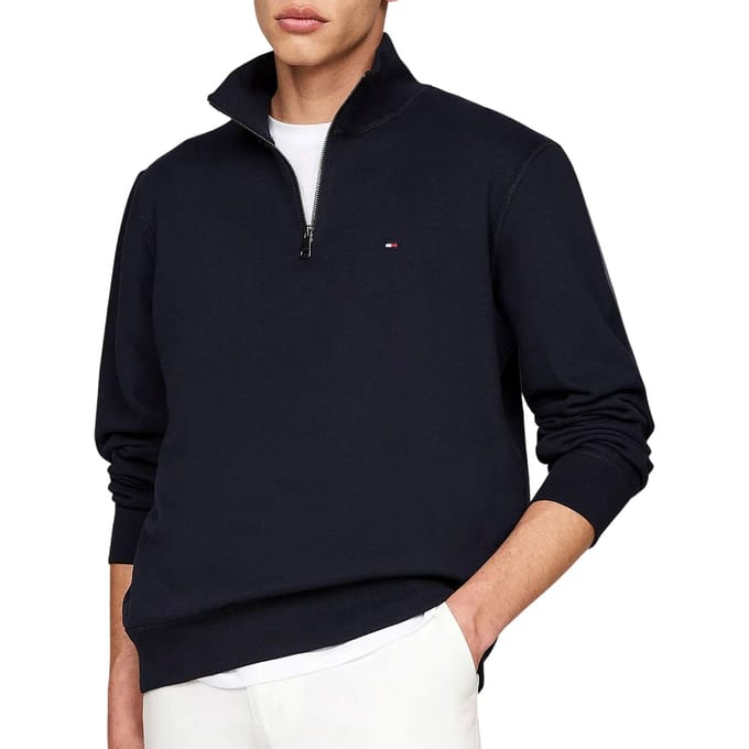 Tommy Hilfiger Essential Fleece 1/4 Zip Sweater Heren