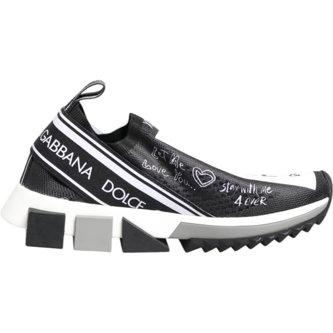 Dolce & Gabbana Zwarte Witte Sorrento Lage Sneakers Schoenen