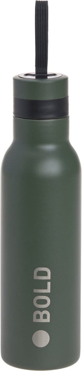 Lässig drinkfles dubbelwandig RVS Bold dark olive