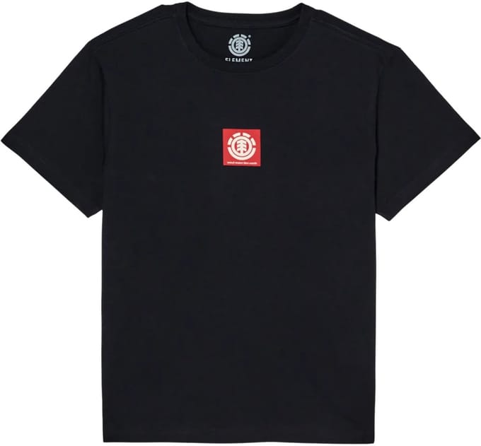 Element Square Logo T-shirt Met Korte Mouwen Zwart 14 Years Jongen