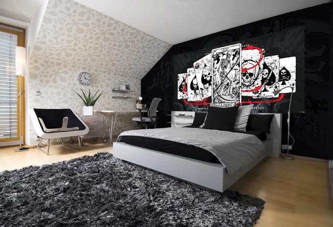 Cards Skull Tarot Photo Wallcovering