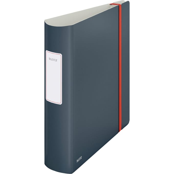 Leitz 180° Active Cosy PP Ordner met Rugetiket - 2-Rings A4 - Rugbreedte Van 82mm - Fluweel Grijs
