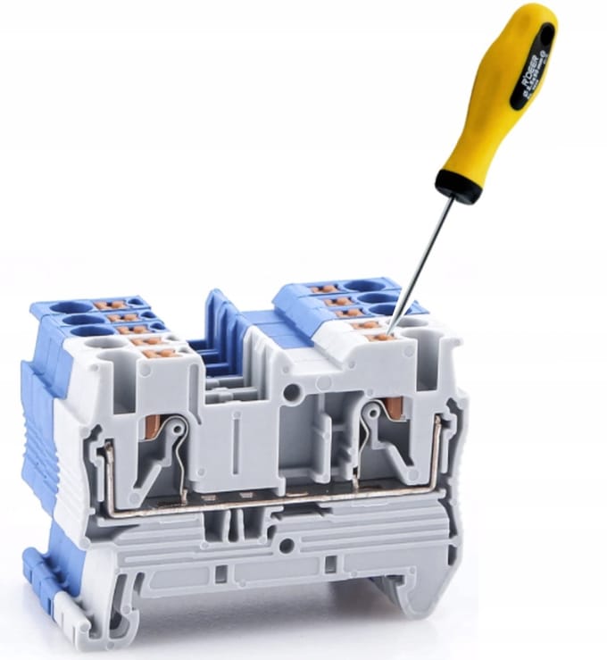 COSMO ZUG PT 2.5 - DIN Rail Terminal Block - Niebieska - Thermoplastic - 800V/32A