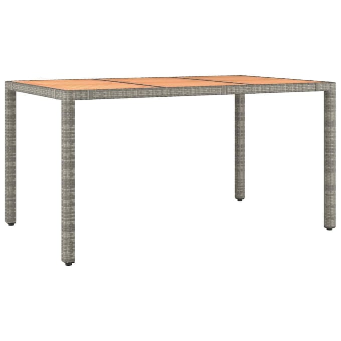 vidaXL - 7-delige - Bistroset - met - kussens - poly - rattan - grijs