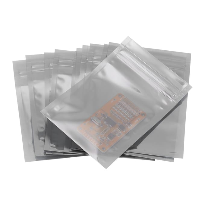 Lot de 100 sachets de rangement antistatiques refermables à fermeture éclair pour composants électroniques