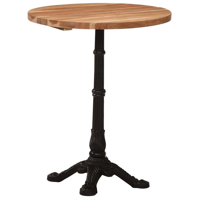 vidaXL - Bistrotafel - Ø - 60x76 - cm - massief - acaciahout