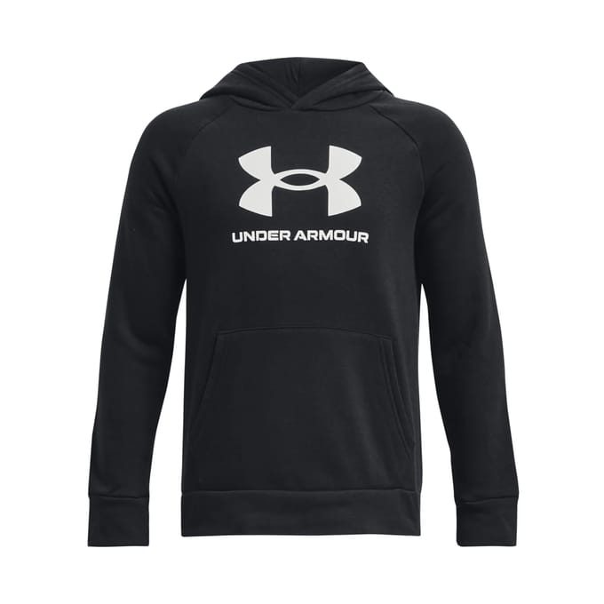 Under Armour UA Rival Fleece BL Hoodie Unisex Sporttrui - Zwart - Wit