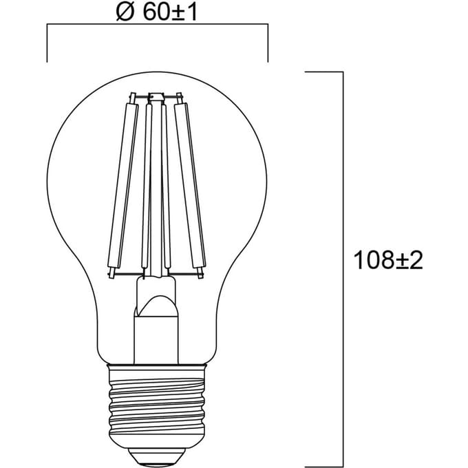 Sylvania E27 filament LED lamp 4W 2.700K 840 lm