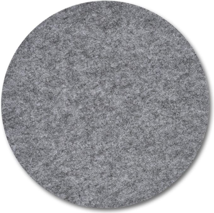 Zeller Ronde eettafel placemats - grijs - Dia 38cm - Vilt/polyester - Hittebestendig