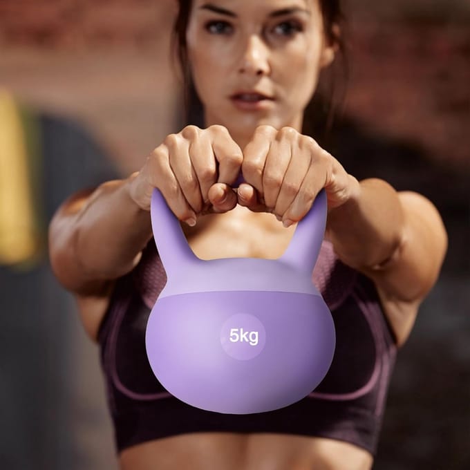 Zachte Kettlebell 5kg voor Stille Thuistraining en Krachtoefeningen