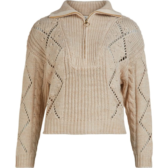 Object - Maat S - Dames Truien & Vesten Kelly L/s Knit Pullover - Beige