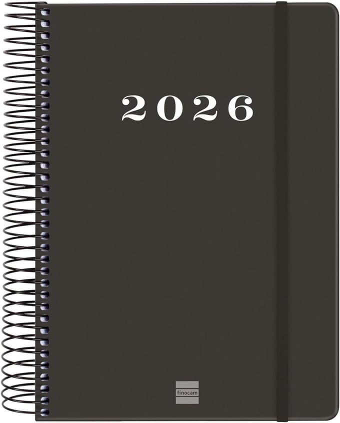 Spiraalkalender 2026 Dagplanner Hardcover - Zwart
