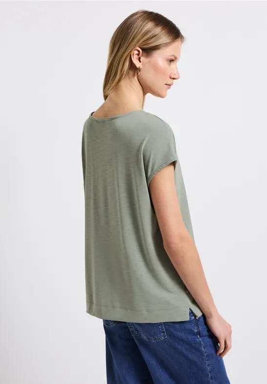 Silk-Look Shirt met tekst