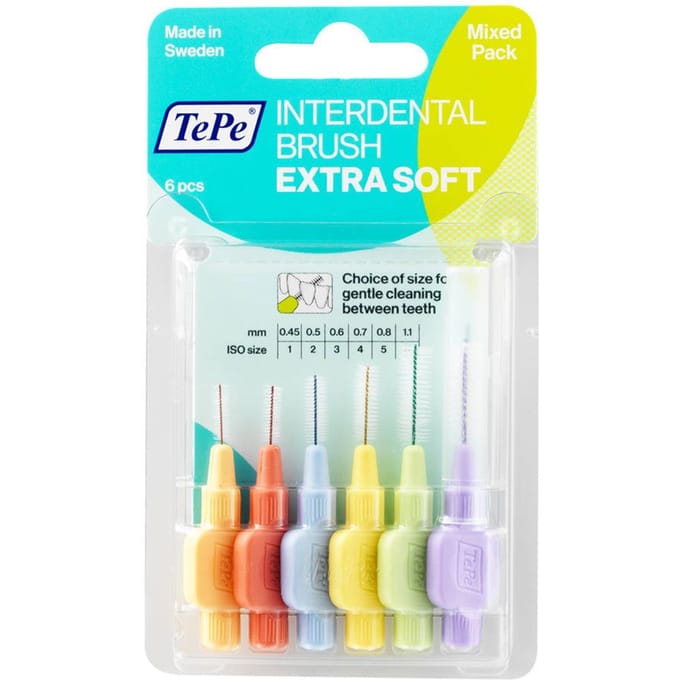 TePe Interdentale Ragers Extra Soft Mixed Pack ISO maat 1 - 6  – (0,45 – 1,1 mm)