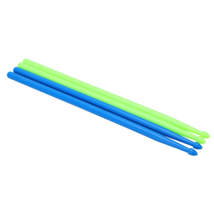 4 Stuks Drumstokken 5A Nylon Druppelvormig Korrelige Handgreep Antislip voor Studenten Beginners green