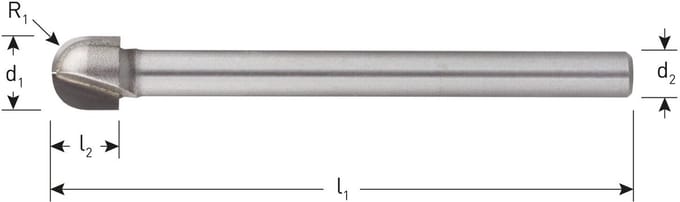 Rotec HM Houtrotfrees, SILVER-LINE, d2=6 /ø9,5
