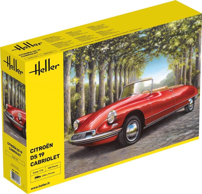 Heller Modelbouwpakket Auto - 80796 Citroen DS19 Cabriolet Auto Plastic - 1:16 - Modelbouw