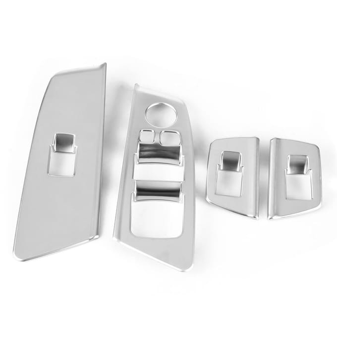 4pcs Car Window Switch Lift Button Frame Cover Trim for BMW 5 series G30 2017 2018 Chrome Plating white
