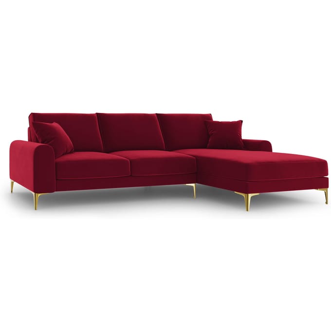 4.5-zitshoekbank Madara rechts velvet | Mazzini Sofas
