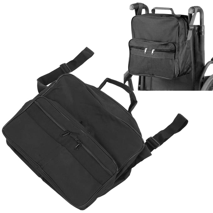 Rolstoeltas Draagbaar Grote Capaciteit Waterdicht Rolstoelaccessoires Opbergtas black