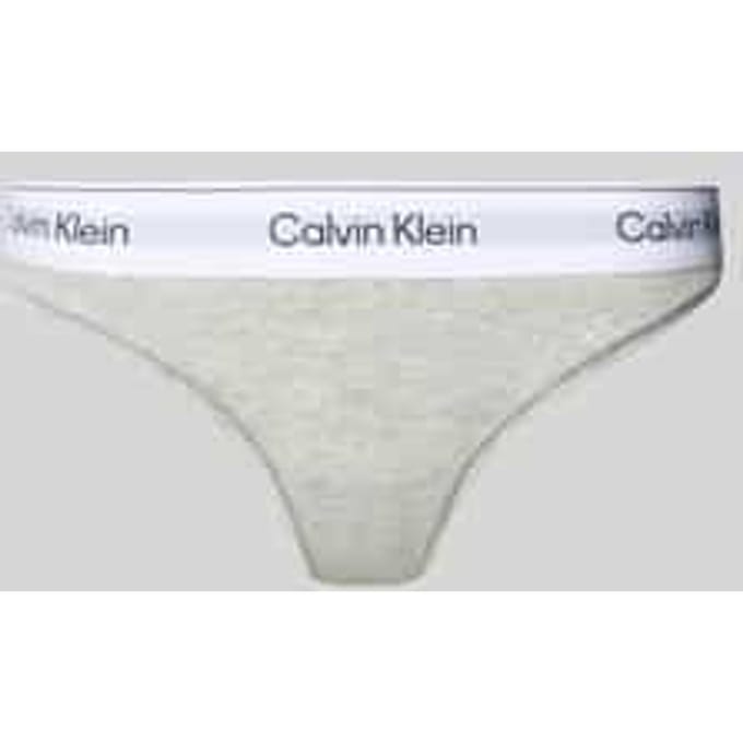 Calvin Klein Onderbroek Thong Lv00qf8518 Grey Heater Dames Maat - M