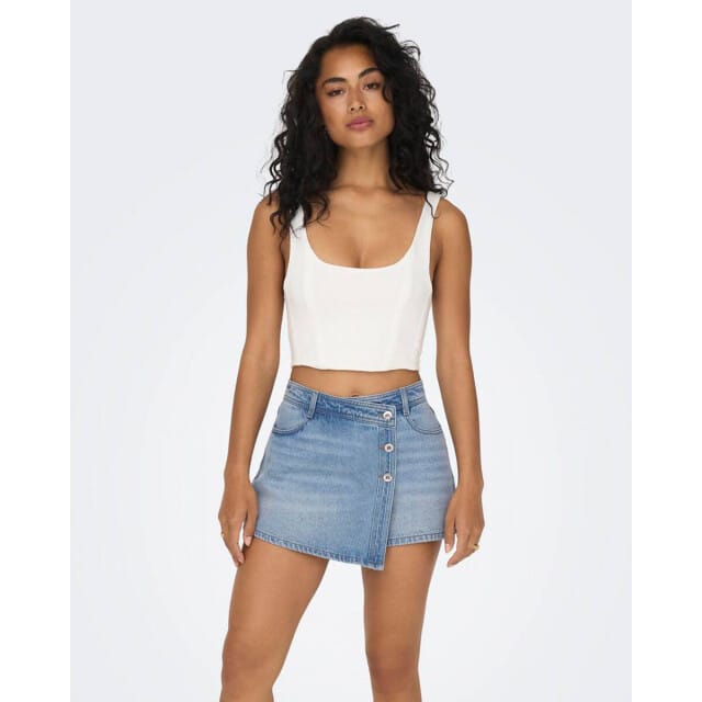 regular fit jeansskort van puur katoen model 'LESLY'