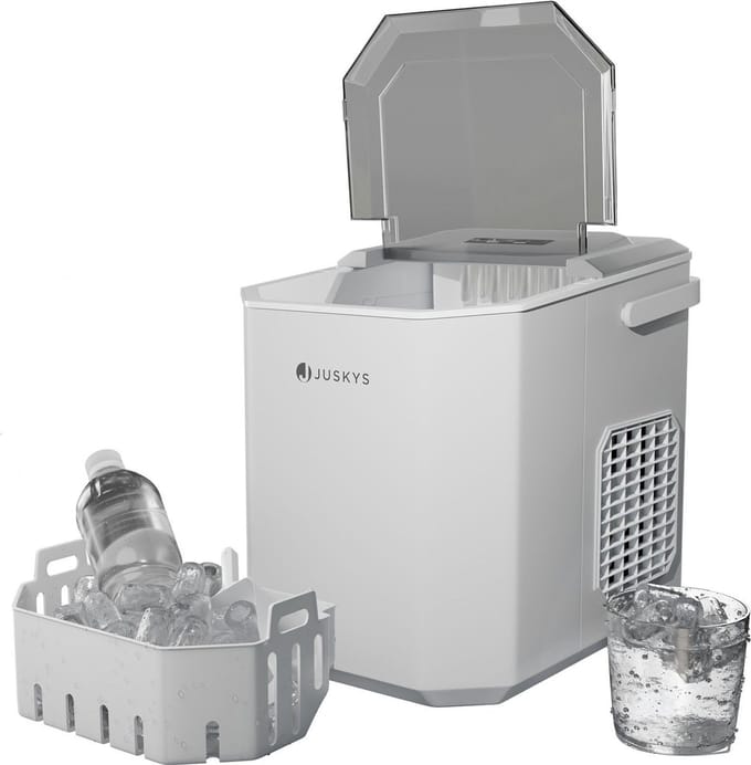 Juskys IJsblokjesmachine IceOracle - Wit - Incl. Toebehoren