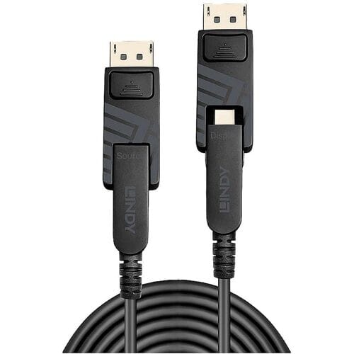 LINDY 38481 DisplayPort-kabel USB Aansluitkabel Mini DisplayPort-stekker, Mini DisplayPort-stekker 20.00 m Zwart 8K UHD