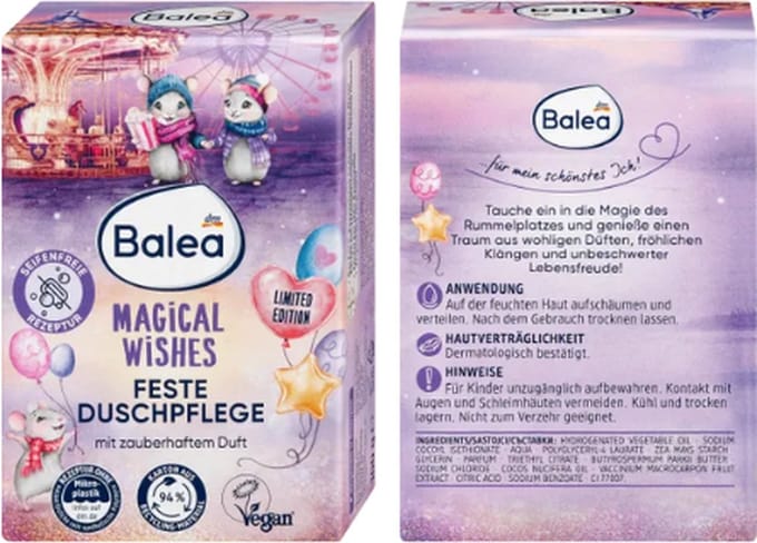 Kerst Solid Douchegel - Balea Magical Wishes | 1x100g - Douchegel met Kerstgeur - Limited Edition Kerst 2024