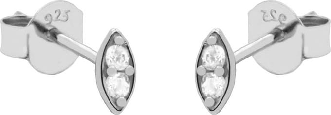 Karma Oorbellen Zirconia Eye | Zilver