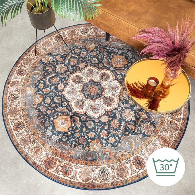 Fraai Rond vintage vloerkleed - Imagine Medaillon Rustiek - Ø 100cm