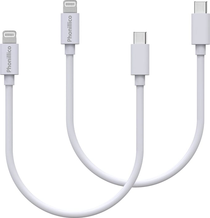 2x Lightning naar USB C Kabel Wit - 0,2 meter - Oplaadkabel voor iPhone 14 / 14 PLUS / 14 PRO / 14 PRO MAX / 13 / 13 MINI / 13 PRO / 13 PRO MAX