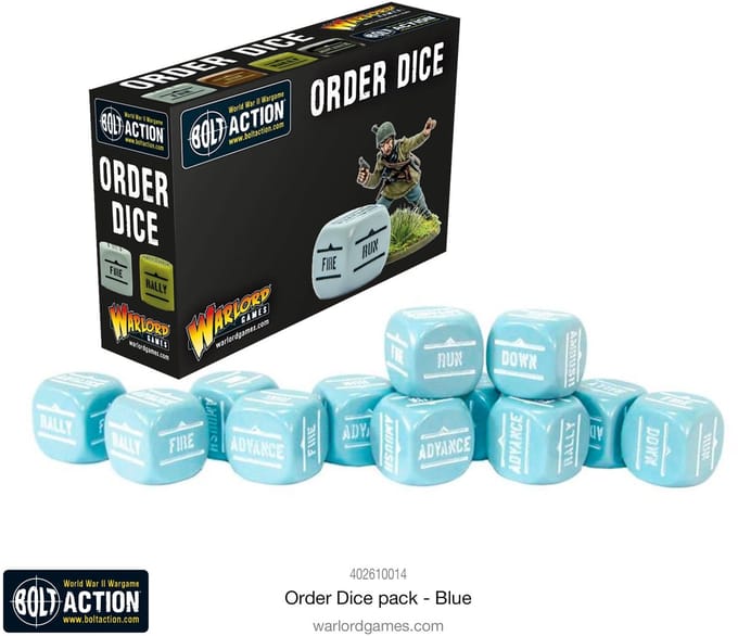 Order dice pack blue color (Bolt action nieuw)