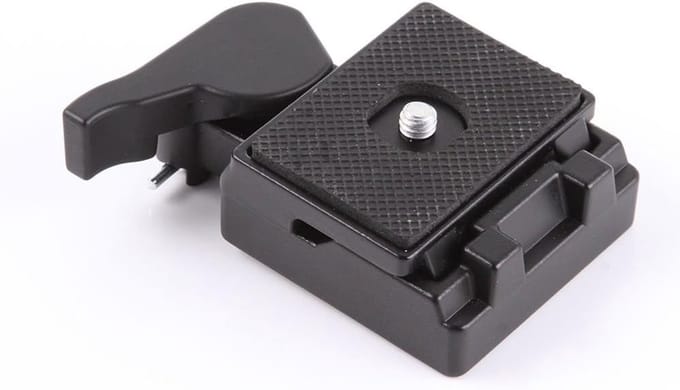 Snelwisselplaat - Camera Klem - Statief Montage - Schroefloze D-ring - 7.4 x 5.2 x 2.2 cm - Zwart