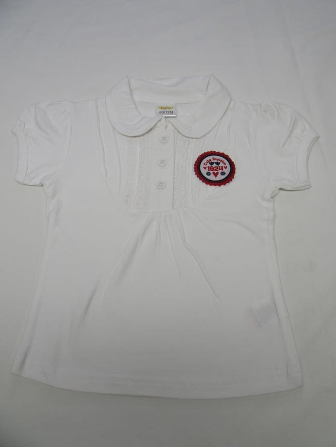 dirkje , meisje, t-shirt , polo in wit , 1924 , 3 jaar 98