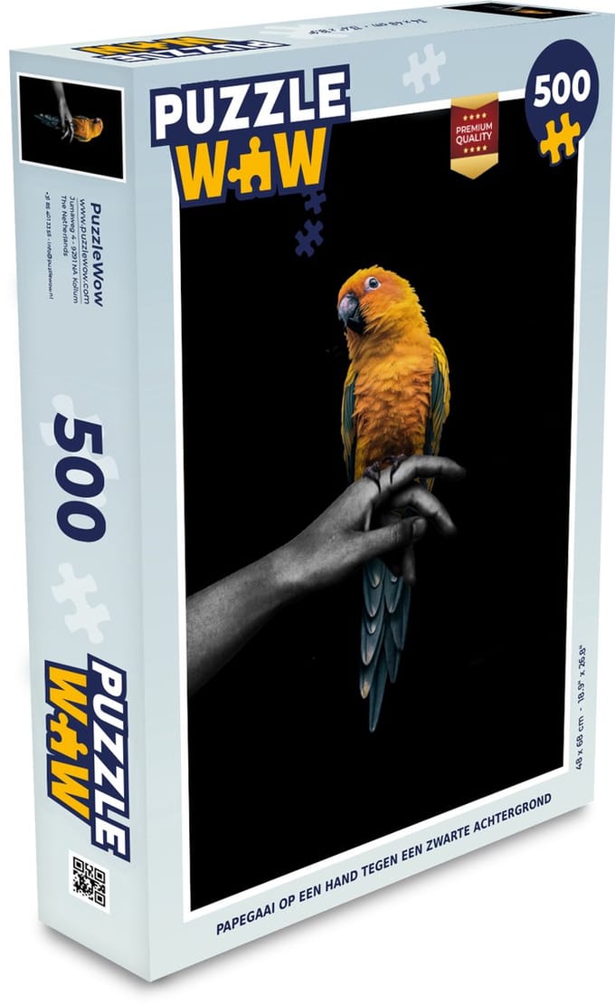 Puzzel Vogel - Tak - Papegaai - Legpuzzel - Puzzel 500 stukjes