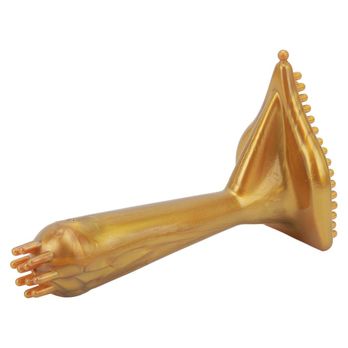 Driehoekige Meridianen Massage Borstel Exfoliërende Sterk Magnetische Meridianen Borstel voor Taille Buik beige