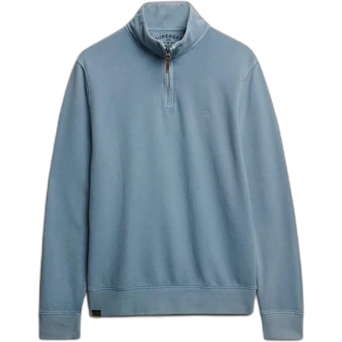 Superdry Classic Essential Half Rits Trui Blauw L Man