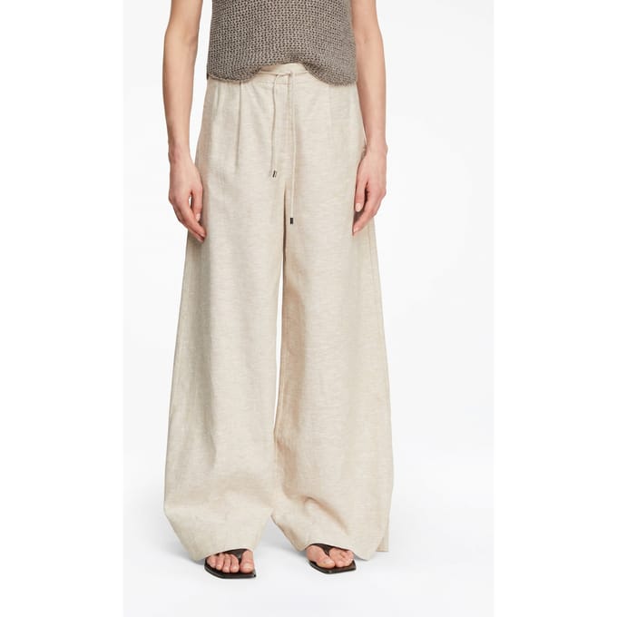 Gestreepte wide leg broek dames COMMA