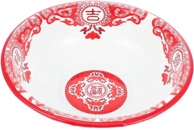 Emaille Wasbak - Kruidenkom Soepkom - Keuken Gebruik - Verdikt Glazuur - 350 g - Wit