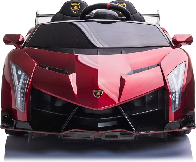 Lamborghini Veneno 12V 2 Persoons Kinderauto Metallic Rood