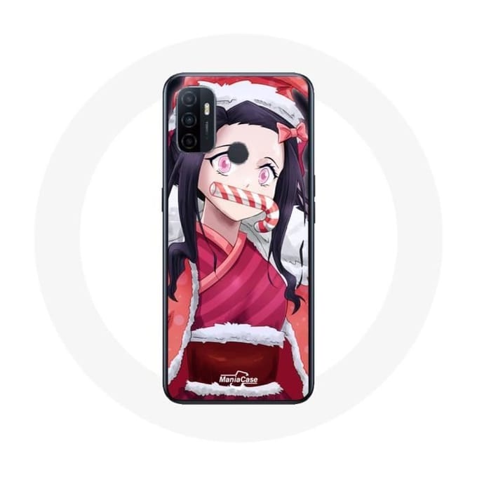 Coque pour Oppo A53 Anime Demon Slayer Kamado Nezuko Le jour de Noël 2023