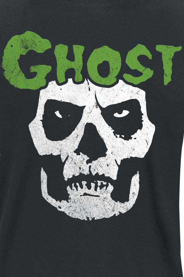 Ghost T-shirt - Skull - S tot M - voor Mannen - zwart