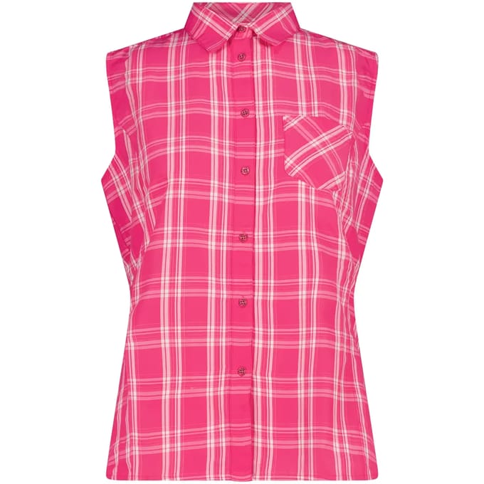 Mouwloze vrouwenblouse met ruiten CMP