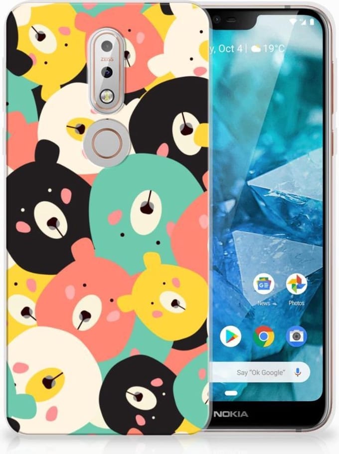 Nokia 7.1 Telefoonhoesje met Naam Bears