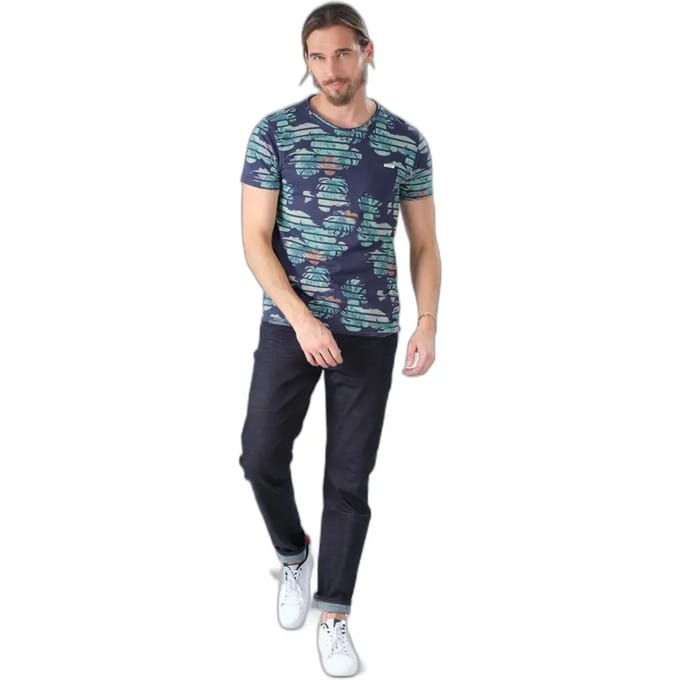 DEELUXE T-shirt met palmbomenZONIA Navy